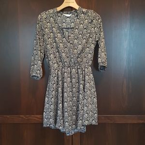 Super Cute Lush Dress - blue & white